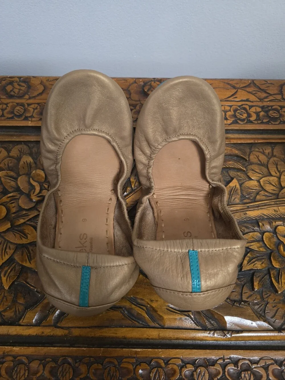 Tieks Metallic Gold Size 9 GUC